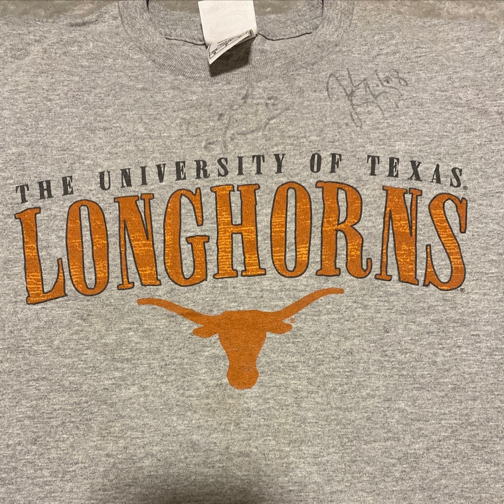 Colt McCoy and Jordan Shipley autographed Texas Longhorns shirt